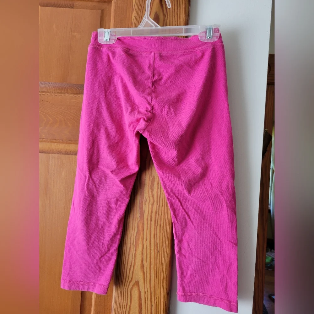 Justice Girls fushia hot pink crop legging capri 10